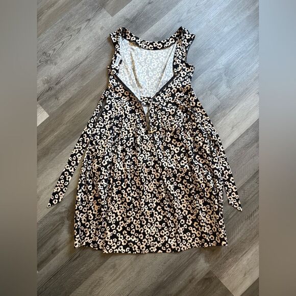 Modcloth Closet London Midi Dress Floral Black Cream US 12 - Picture 8 of 12